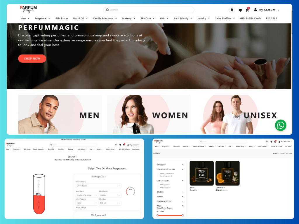 Parfummagic: AI E-Commerce Website