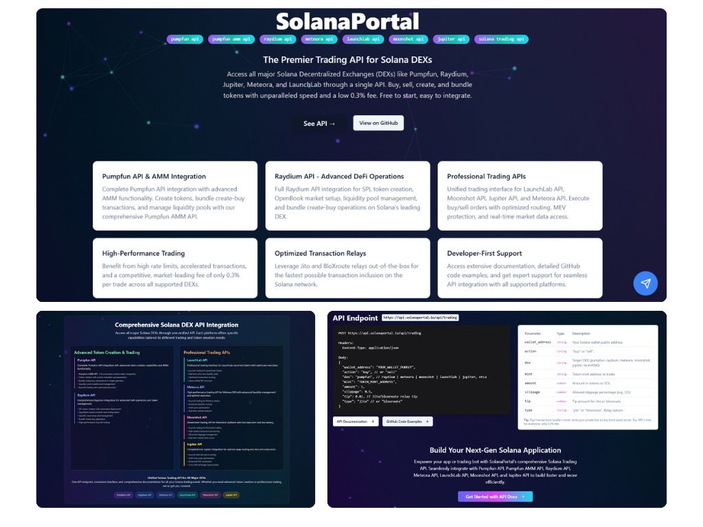 Solanaportal: Trading API Platform